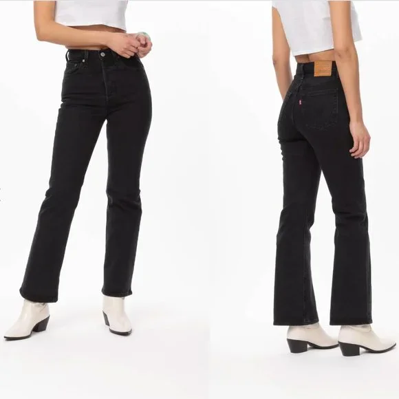 Levi's Women's Black Boot Cut Jeans - Picture 4 of 10